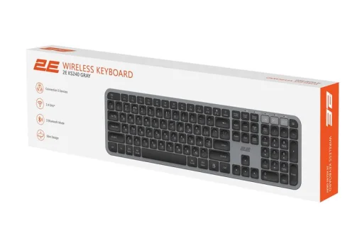 Клавиатура беспроводная 2E KS240 WL BT Gray (2E-KS240WG)