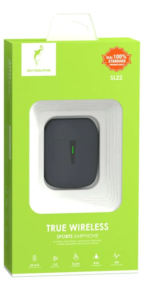 Bluetooth-гарнитура SkyDolphin TWS SL22 Black (BTE-000178)