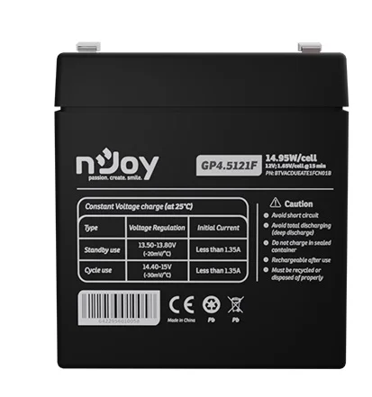 Акумуляторна батарея Njoy GP4.5121F 12V 4.5AH (BTVACDUEATE1FCN01B) AGM