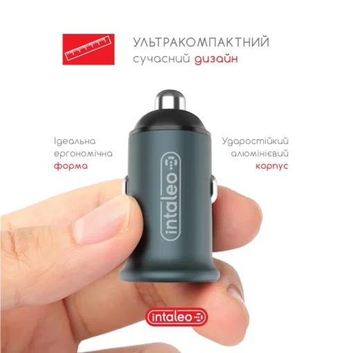 Автомобильное зарядное устройство для Intaleo CCGQPD250 (2USB, 3A) Grey (1283126559518)