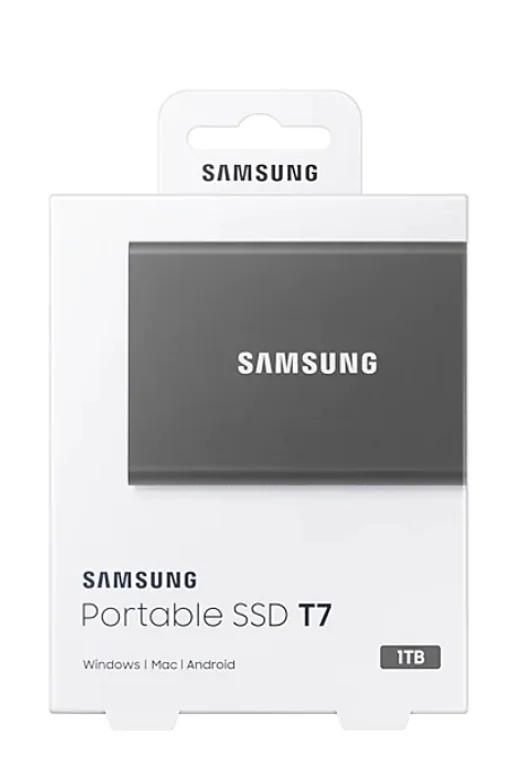 Накопитель наружный SSD 2.5" USB 1.0TB Samsung T7 Titan Gray (MU-PC1T0T/WW)