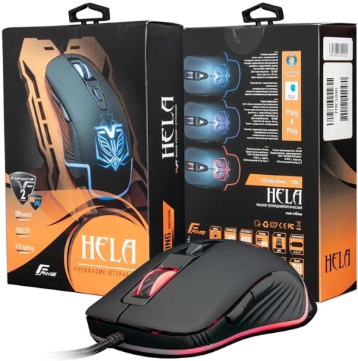 Игровая мышь Frime Hela Black, USB (FMC1840)