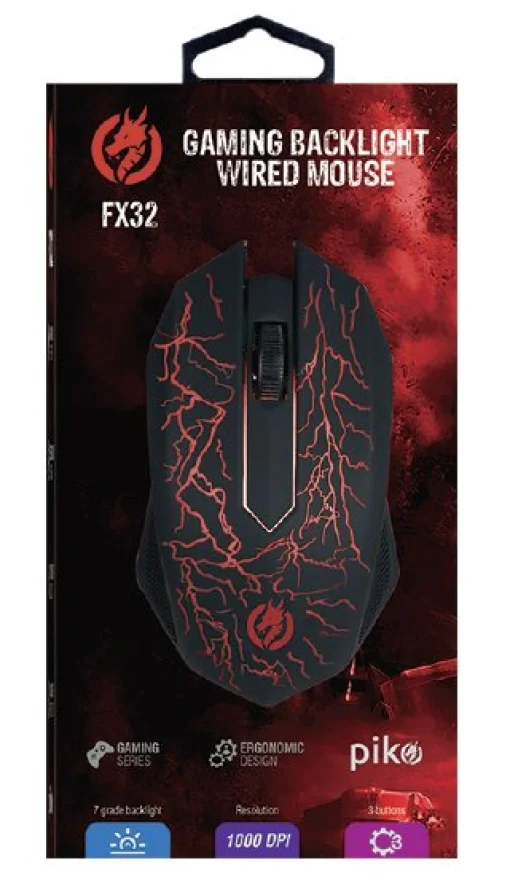Мышка Piko FX32 (1283126489549) Black USB