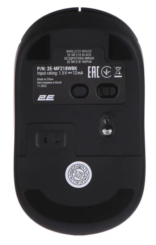 Мышь беспроводная 2E MF218 Silent WL BT Black (2E-MF218WBK) USB