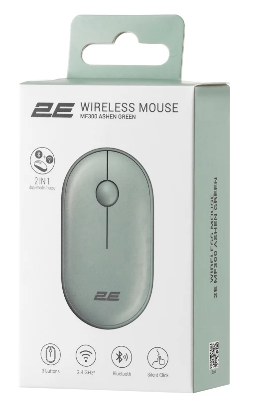 Мышь беспроводная 2E MF300 Silent Ashen Green (2E-MF300WGN)