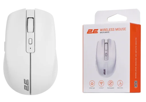 Мышь беспроводная 2E MF270 Silent Rechargeable WL White (2E-MF270WWH)