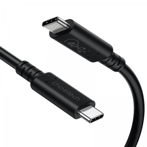 Кабель Choetech USB-C – USB-C, 0.8м (XCC-1028-BK)