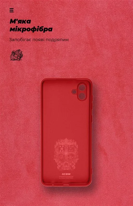 Чохол-накладка Armorstandart Icon для Samsung Galaxy A04 SM-A045 Camera cover Red (ARM63907)