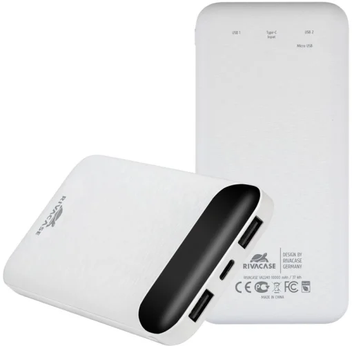 Повербанк RIVACASE Rivapower VA2240 10000mAh White