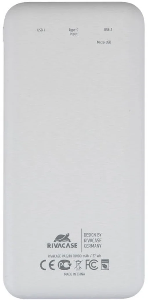 Повербанк RIVACASE Rivapower VA2240 10000mAh White
