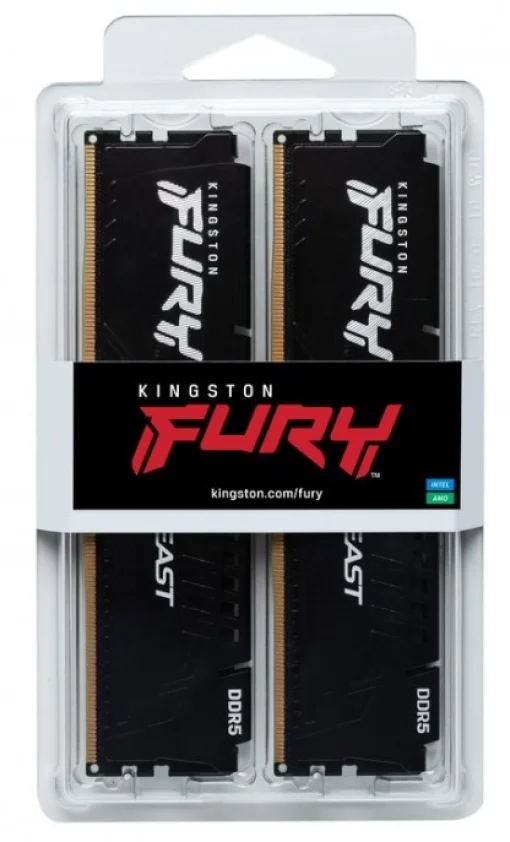 Модуль пам`яті DDR5 2x16GB/5200 Kingston Fury Beast Black (KF552C40BBK2-32)