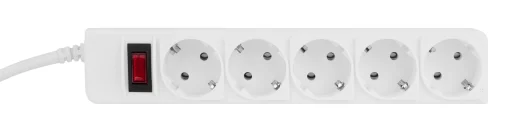 Фільтр живлення ProLogix (PRS-P5CU-30W) 3x1.0мм2, 5 розеток, 3 м, білий