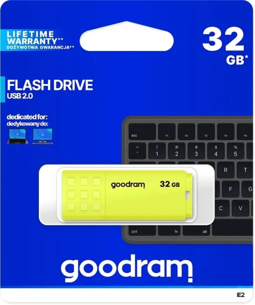 Флеш-накопитель USB 32GB GOODRAM UME2 Yellow (UME2-0320Y0R11)
