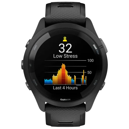 Смарт-часы Garmin Forerunner 265 Black Bezel и Case с Black/Powder Gray Silicone Band (010-02810-50)