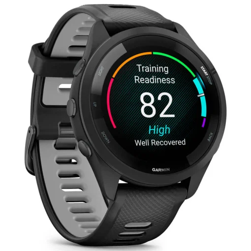 Смарт-часы Garmin Forerunner 265 Black Bezel и Case с Black/Powder Gray Silicone Band (010-02810-50)