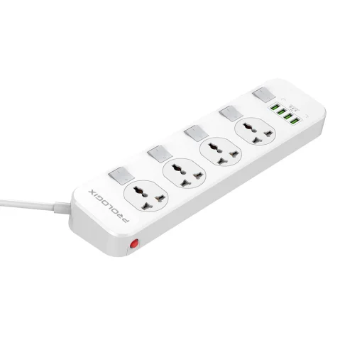 Фільтр живлення ProLogix Premium (PR-SC4408W) 4 розетки, 4 USB, 2 м, білий