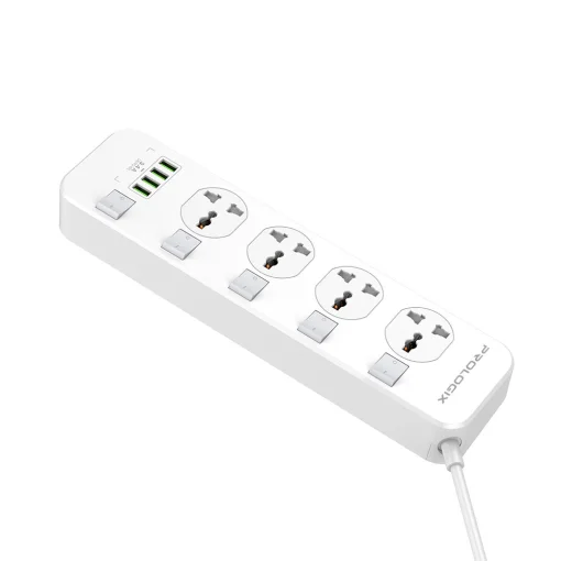 Фільтр живлення ProLogix Premium (PR-SC4408W) 4 розетки, 4 USB, 2 м, білий