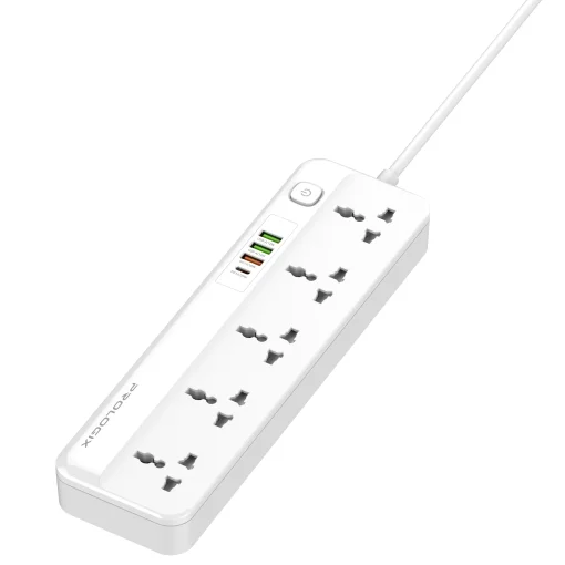 Фильтр питания ProLogix Premium (PR-SC5415W) 5 розеток, 4 USB (1 PD+1 QC3.0+2 AUTO ID), 2 м, белый