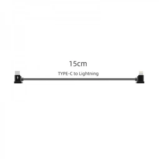 Кабель Goojodoq Type-C-Lightning для пульта квадрокоптера DJI Mavic Mini 2 / Mini 3 / Air 2 / Air 2S 0.15m Black (1005003924406600-15TL)