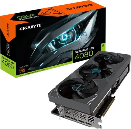 Видеокарта GF RTX 4080 16GB GDDR6X Eagle Gigabyte (GV-N4080EAGLE-16GD)