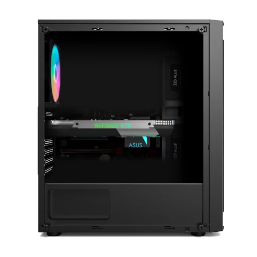 Корпус 1stPlayer RB-4-1G6-BK Black без БП