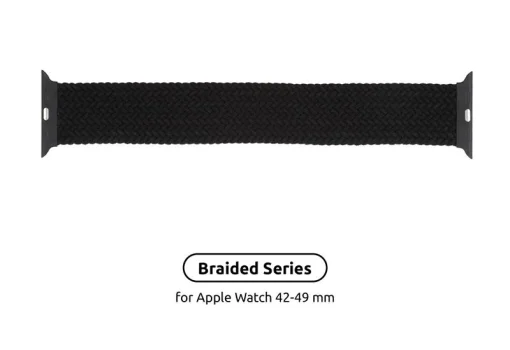 Ремінець Armorstandart Braided Solo Loop для Apple Watch 42mm/44mm/45mm/49mm Charcoal Size 10 (172 mm) (ARM58074)