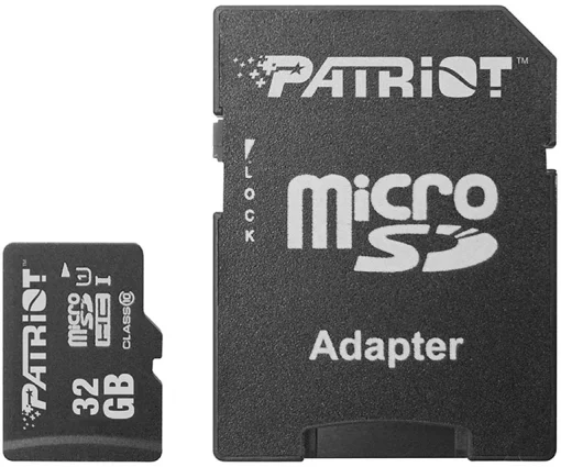 Карта памяти MicroSDHC 32GB UHS-I Class 10 Patriot LX + SD-adapter (PSF32GMCSDHC10)