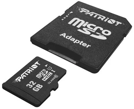 Карта памяти MicroSDHC 32GB UHS-I Class 10 Patriot LX + SD-adapter (PSF32GMCSDHC10)