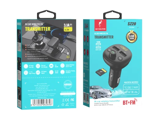 FM-трансмиттер SkyDolphin SZ20 Black (FMT-000027)