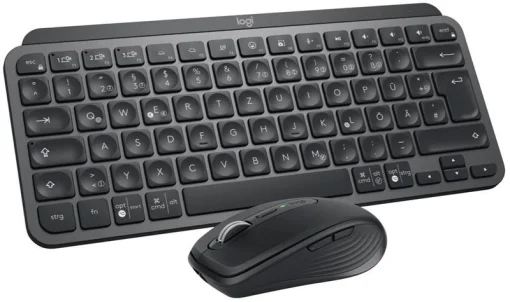 Комплект (клавиатура, мышь) беспроводной Logitech MX Keys Mini Combo for Business Graphite US (920-011061)