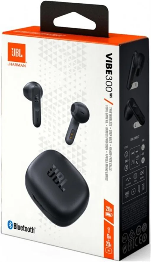 Bluetooth-гарнитура JBL Vibe 300TWS Black (JBLW300TWSBLK)