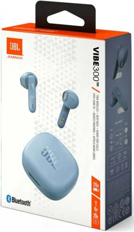 Bluetooth-гарнитура JBL Vibe 300 TWS Blue (JBLW300TWSBLU)