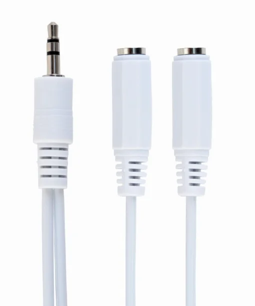 Спліттер CABLEXPERT mini-jack 3.5мм - 2 x mini-jack 3.5мм 0.1м White (CCA-415W)