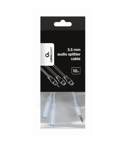 Спліттер CABLEXPERT mini-jack 3.5мм - 2 x mini-jack 3.5мм 0.1м White (CCA-415W)