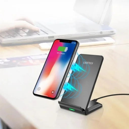 Бездротовий зарядний пристрій CHOETECH T524-S 10W Fast Wireless Charging Stand Black