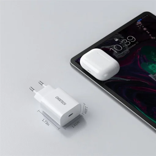 Сетевое зарядное устройство для Choetech (1USBх3A) Type-C PD20W Charger White (Q5004-V5)