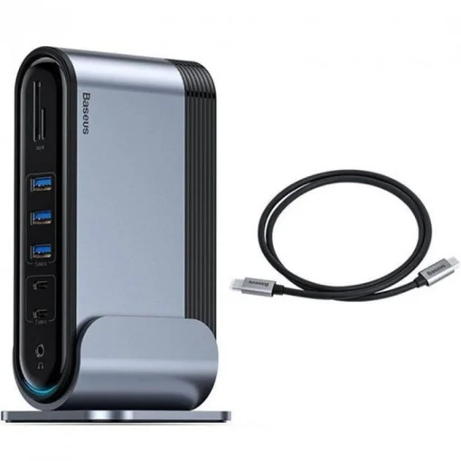 Концентратор USB-C Baseus Multifunctional Working Station Adapter Dark Gray (CAHUB-BG0G)