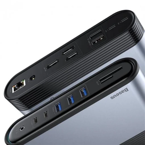 Концентратор USB-C Baseus Multifunctional Working Station Adapter Dark Gray (CAHUB-BG0G)