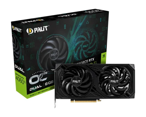 Видеокарта GF RTX 4060 Ti 8GB GDDR6 Dual OC Palit (NE6406TT19P1-1060D)