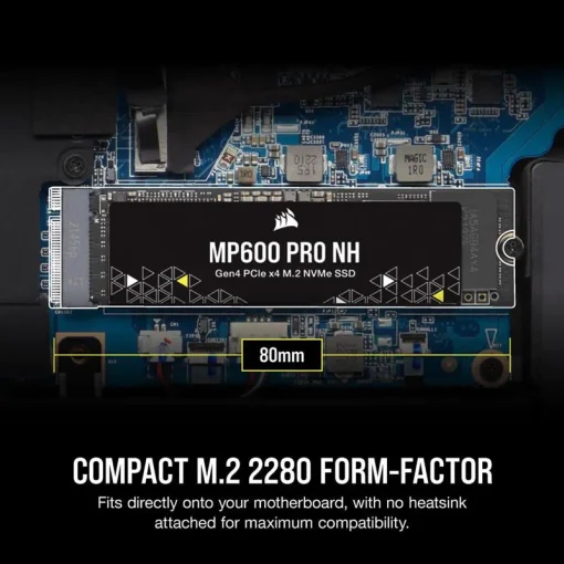 Накопитель SSD 500GB M.2 NVM Corsair MP600 Pro NH M.2 2280 PCIe Gen4.0 x4 3D TLC (CSSD-F0500GBMP600PNH)