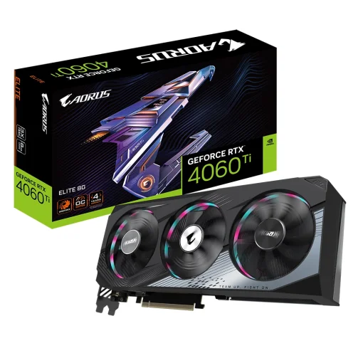 Видеокарта GF RTX 4060 Ti 8GB GDDR6 Aorus Elite Gigabyte (GV-N406TAORUS E-8GD)