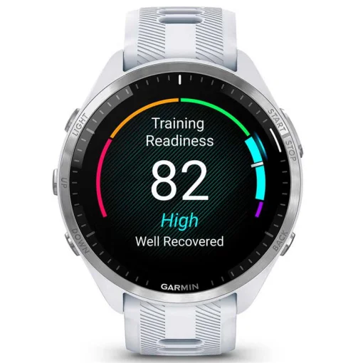 Смарт-часы Garmin Forerunner 965 Titanium Bezel with Whitestone Case и Whitestone/Powder Gray Silicone Band (010-02809-81)