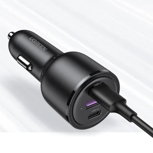 Автомобильное зарядное устройство для Ugreen CD239 (3xUSB 69W (USB-C+USB-A) QC 3.0 Black (20467)