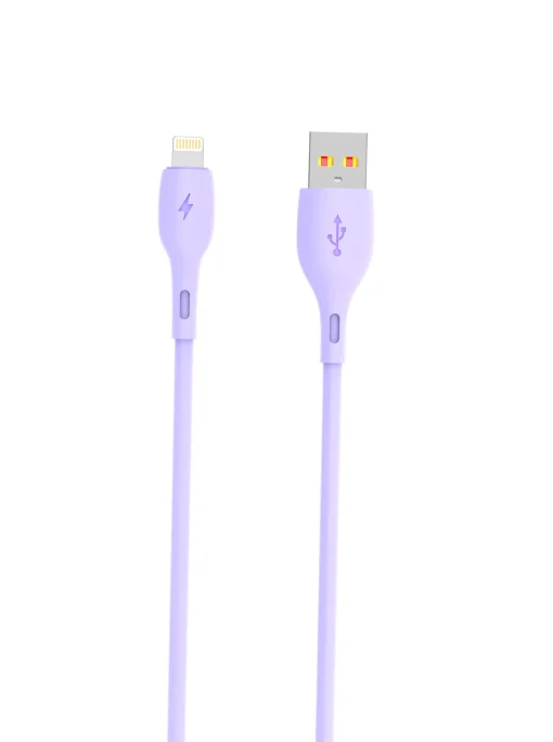 Кабель SkyDolphin S22L Soft Silicone USB - Lightning 1м, Violet (USB-000600)