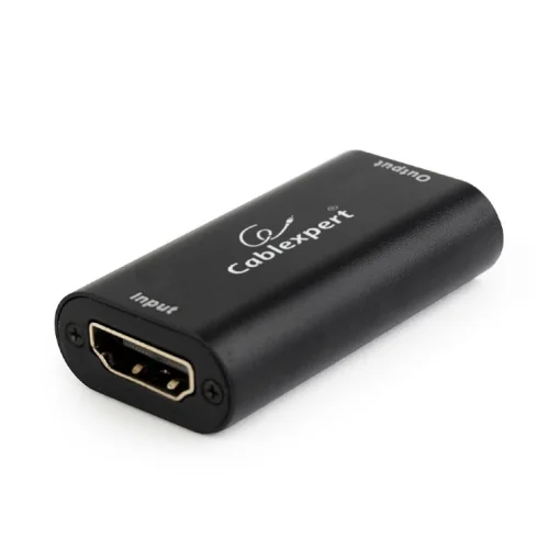 Ретранслятор Cablexpert (DRP-HDMI-02) HDMI-HDMI, 19+19пин, F/F, Black