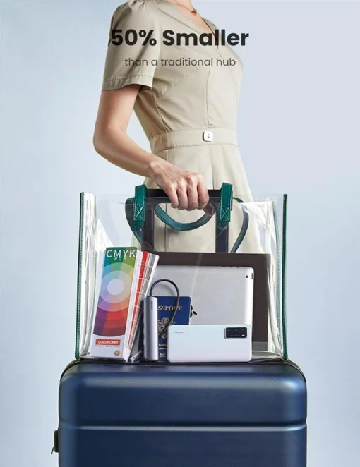 Концентратор USB Type-C Ugreen CM418 2xUSB 3.0+HDMI+RJ45 1000M Ethernet, Gray (10919)