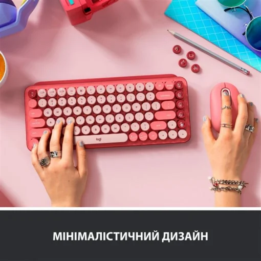 Клавиатура беспроводная Logitech Pop Wireless Heartbreaker Rose (920-010737)