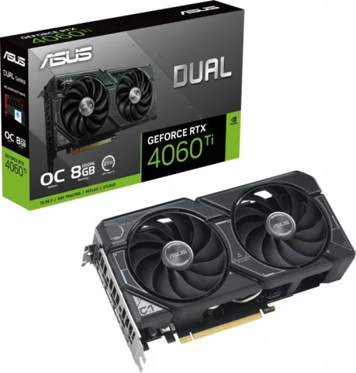 Видеокарта GF RTX 4060 Ti 8GB GDDR6 Dual OC Asus (DUAL-RTX4060TI-O8G)
