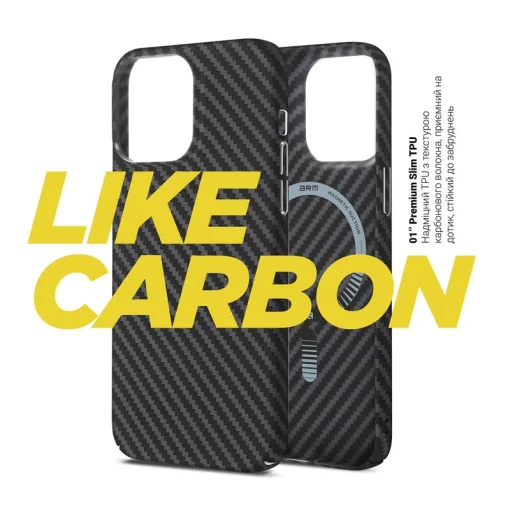 Чехол-накладка Armorstandart LikeCarbon MagCase для Apple iPhone 14 Pro Black (ARM66365)