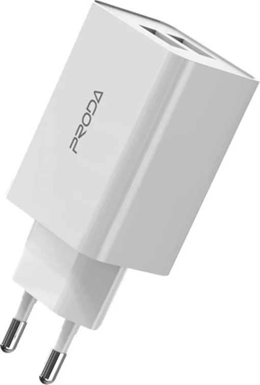 Сетевое зарядное устройство для Proda PD-A28i (2USB 2.4A) White (PD-A28i-WH) + кабель Ligthtning